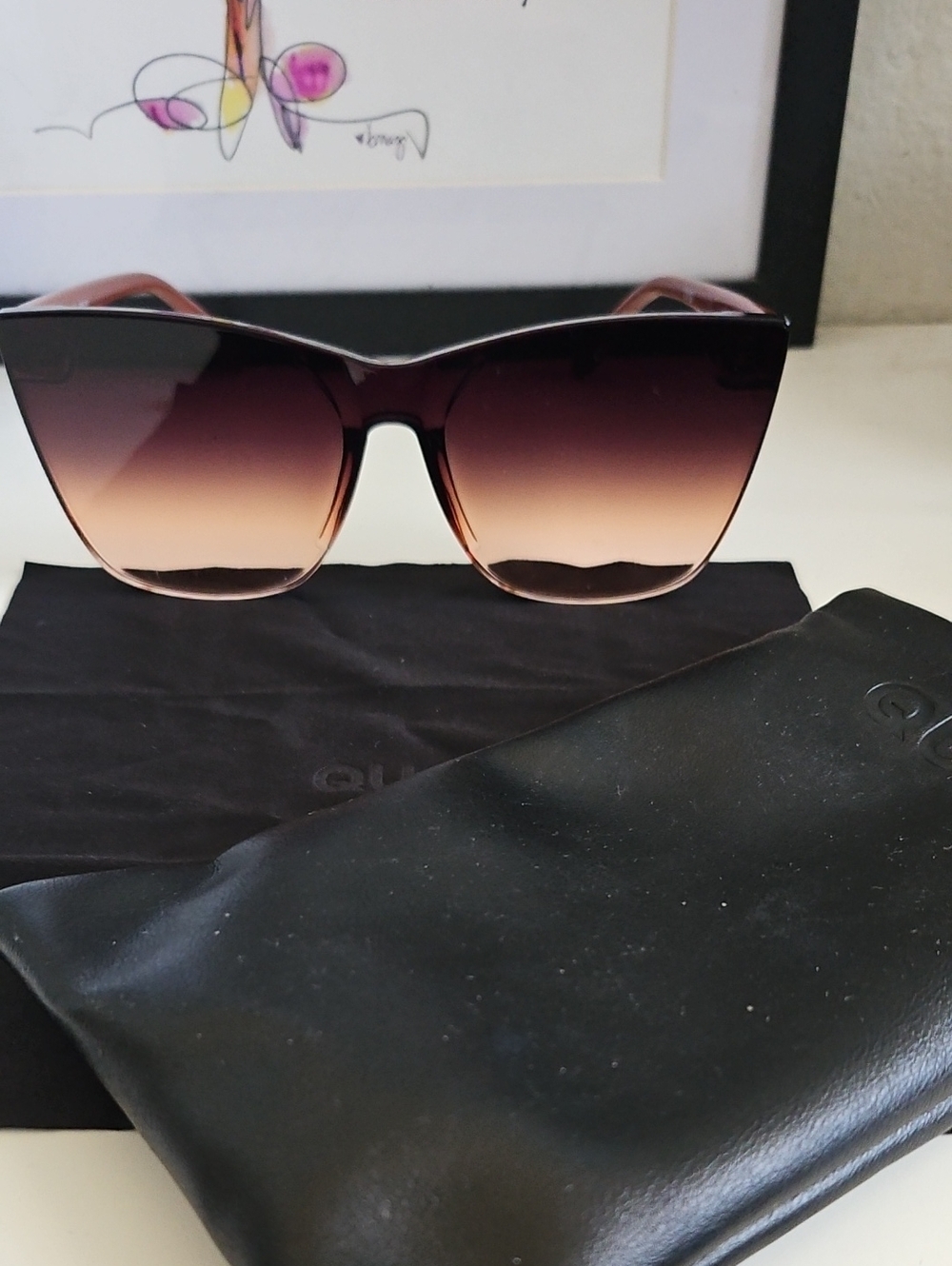 Quay Women's Gradient Brown Cat-Eye Sunglasses